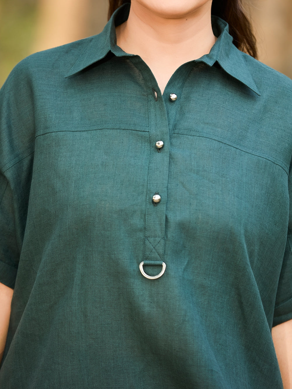 Linen Co-ord Collared Button-Down & Pants